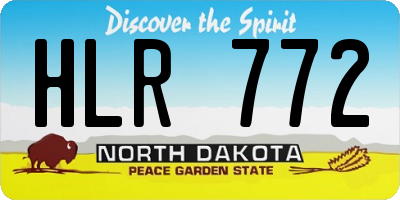 ND license plate HLR772