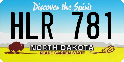 ND license plate HLR781