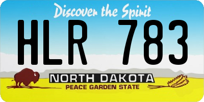 ND license plate HLR783