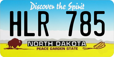 ND license plate HLR785