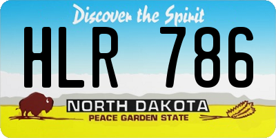 ND license plate HLR786