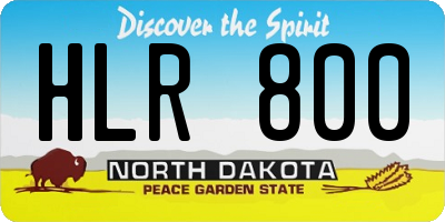 ND license plate HLR800