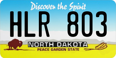 ND license plate HLR803