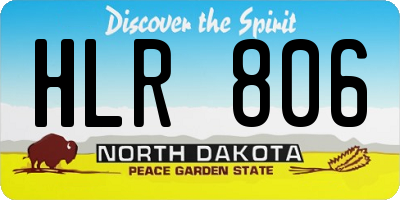 ND license plate HLR806