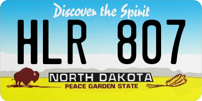 ND license plate HLR807