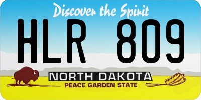 ND license plate HLR809