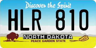 ND license plate HLR810