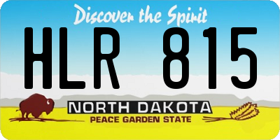ND license plate HLR815