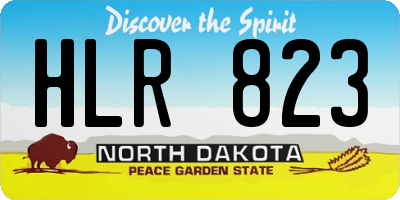 ND license plate HLR823
