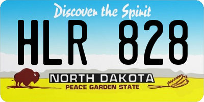 ND license plate HLR828