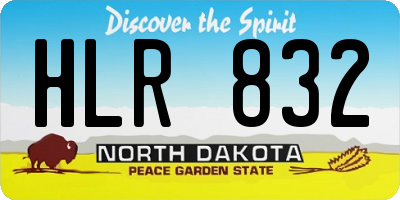 ND license plate HLR832
