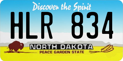 ND license plate HLR834