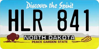 ND license plate HLR841