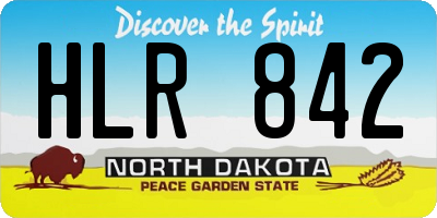 ND license plate HLR842
