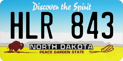 ND license plate HLR843