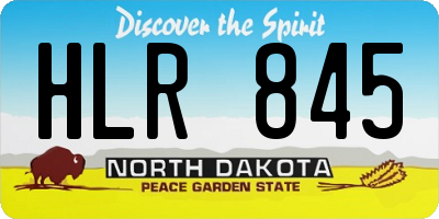 ND license plate HLR845