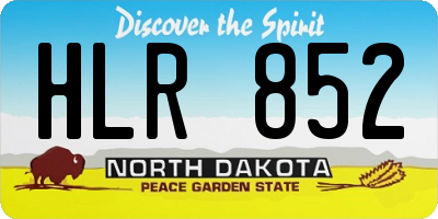 ND license plate HLR852