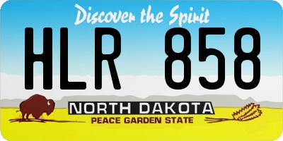 ND license plate HLR858
