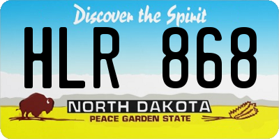 ND license plate HLR868