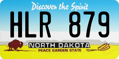 ND license plate HLR879