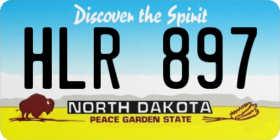 ND license plate HLR897