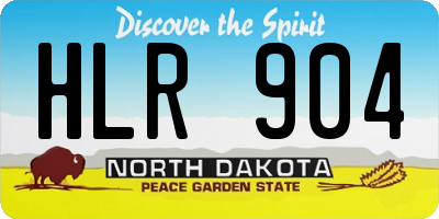 ND license plate HLR904