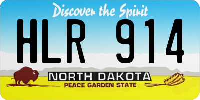 ND license plate HLR914