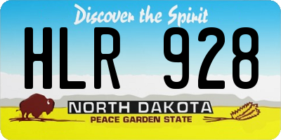ND license plate HLR928