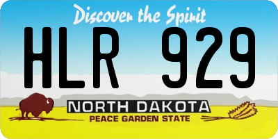 ND license plate HLR929