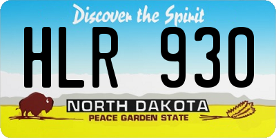 ND license plate HLR930