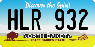ND license plate HLR932