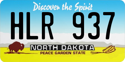 ND license plate HLR937
