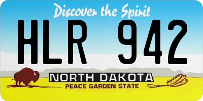 ND license plate HLR942