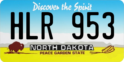 ND license plate HLR953