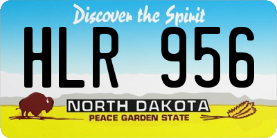 ND license plate HLR956