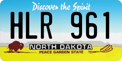ND license plate HLR961