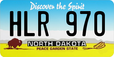ND license plate HLR970