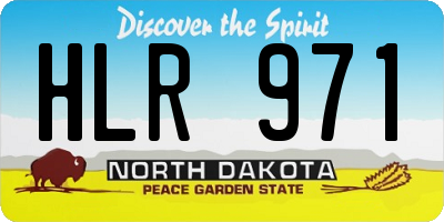ND license plate HLR971