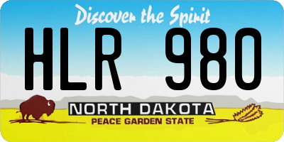 ND license plate HLR980