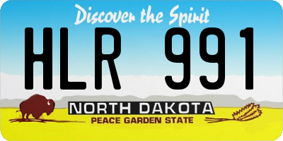 ND license plate HLR991