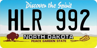 ND license plate HLR992