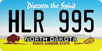 ND license plate HLR995