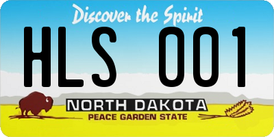 ND license plate HLS001