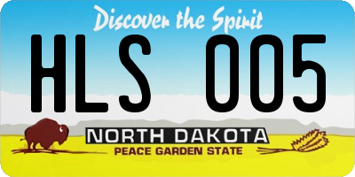 ND license plate HLS005