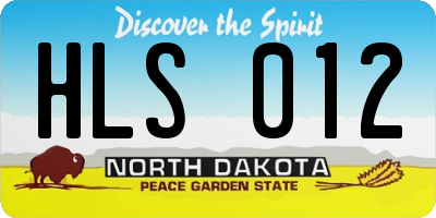 ND license plate HLS012