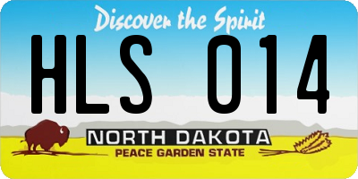ND license plate HLS014