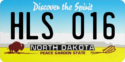 ND license plate HLS016