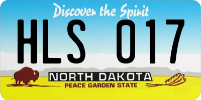 ND license plate HLS017