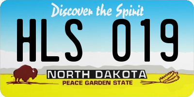 ND license plate HLS019