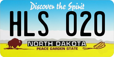 ND license plate HLS020